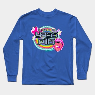 Yass Pills Y2K Style Logo Long Sleeve T-Shirt